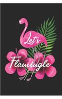 Flamingo Let's Flamingle: Dot Grid Flamingo Let's Flamingle / Journal Gift - Large ( 6 x 9 inches ) - 120 Pages -- Softcover