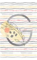 Food and Exercise Journal with Monogram Letter G
