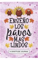 Enseno los pavos mas lindos - A Gratitude Journal: Beautiful Gratitude Journal for Spanish Teachers, Thankful Teacher Thanksgiving Turkey day gift, and Pre-K Kindergarten Teacher Thanksgiving Homesch