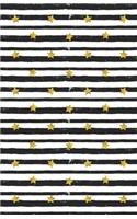 Lined Notebook A5 Size 110 Pages: Funny Ruled Journal. Cute Golden Star Butterfly Black Stripe 047 Unique Student Teacher Blank Scrapbook/ Composition/ Planner Great For Home School 