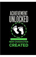 Achievement Unlocked. New Character Created: Food Journal - Track Your Meals - Eat Clean And Fit - Breakfast Lunch Diner Snacks - Time Items Serving Cals Sugar Protein Fiber Carbs Fat - 110 Pag