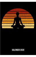 Kalender 2020: Terminplaner A5 - Vintage Sonne Yoga Wochenkalender & Monatsplaner 2020 - Geschenk für Yogis