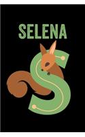 Selena: Animals Coloring Book for Kids, Weekly Planner, and Lined Journal Animal Coloring Pages. Personalized Custom Name Initial Alphabet Christmas or Birt