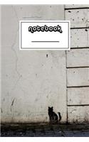 Notebook: Street Art with Cat Notebook - Beautiful 100-Page College-Ruled Work Book to Write in - Stylish 6 X 9 Lined Journal (Art Notebooks)