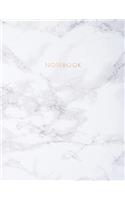 Notebook: Elegant White Marble with Gold Lettering - Marble & Gold Journal 150 College-Ruled Pages 8.5 X 11 - A4 Size(1 Marble and Gold Collection - Journal, Notebook, Diary, Compo)