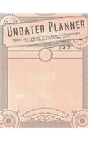 Undated Planner Monthly Large Format 8.5"x11" Chic Modern Life Scheduler: with Daily Habit Tracker and Motivational Quotes Blush Pink