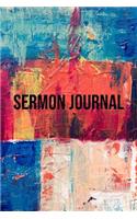 Sermon Notes Journal: Modern Blue Oil Paint Design: Inspirational Sermon Notebook