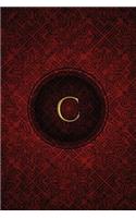 Monogram C Any Day Planner Notebook: Scheduler Organizer Datebook(3 Monogram Crimson 150 Planner)