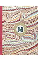 Monogrammed M 2018 Diary Monthly & Weekly Planner: 12 Months 130 Pages with Contacts - Password - Birthday Lists & Spare Note Pages 8.5 X 11