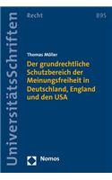 Der Grundrechtliche Schutzbereich Der Meinungsfreiheit in Deutschland, England Und Den USA