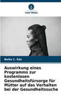 Auswirkung eines Programms zur kostenlosen Gesundheitsfürsorge für Mütter auf das Verhalten bei der Gesundheitssuche