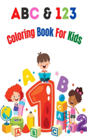 ABC & 123 Coloring Book For Kids