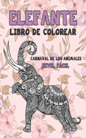 Libro de colorear - Nivel fácil - Carnaval de los animales - Elefante