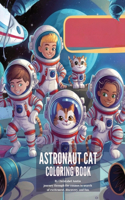 Astronaut Cat Coloring Book"