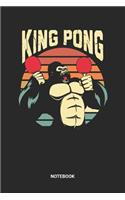 King Pong Notebook: Dotted Lined Ping Pong Themed Notebook (6x9 inches) ideal as a Table Tennis Journal. Perfect as a Pingpong Book for all Tabletennis Lover. Great gif