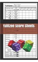 Yahtzee Score Sheets: Yahtzee Score Record - Yahtzee Score Pads - Yahtzee Game Record Score Keeper Book - Record dice thrown - Yahtzee Score Card - Yahtzee score Notebook