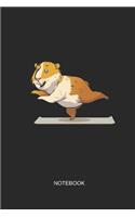 Notebook: Blank Lined Journal 6x9 - Guinea Pig Yoga Pet Owner Planner Gift