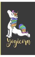 Yogicorn: Yoga Unicorn Perfect Lined Notebook/Journal (6x9)