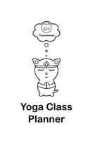 Yoga Class Planner White Cat Meditating