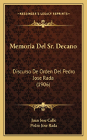 Memoria Del Sr. Decano