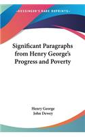Significant Paragraphs from Henry George's Progress and Poverty: (English)