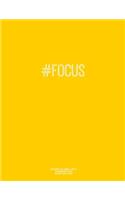 Notebook for Cornell Notes, 120 Numbered Pages, #FOCUS, Gold Cover