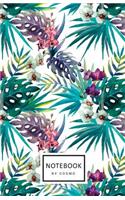 Notebook: Dot-Grid Journal, 122 Pages 5.5x8.5 Dawn of Charming Palms