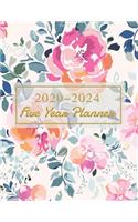 2020-2024 Five Year Planner: Personal Planners Daily Weekly And Monthly: Calendar Schedule agenda Organizer and Journal pocket list Notebook (Month Start from January 2020 throu