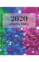 2020 Weekly Diary: Rainbow colored 8x10inch Weekly Diary or Planner