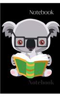 Notebook: Koala Bear Composition Notebook Journal Diary for Kids Girls Boys Students Black / Cute Koala Bear 6''x9'' Graphpaper 120 Pages The little notebook 