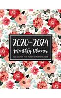 2020-2024 Monthly Planner: Five Years 60 Months Calendar Monthly Planner Schedule Organizer For To Do List Academic Schedule Agenda Logbook Or Student Teacher Organizer Journa(4 Daily Weekly Monthly Planners with Holidays)