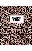 Meeting Notes: For Taking Minutes at Business Meetings Action/ Agenda Notebook Book