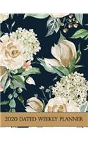 2020 Dated Weekly Planner: Annual Planner, Floral Themed Roses original design with goals, important dates and annual calendars included