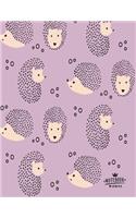 Notebook: Porcupine on purple cover and Dot Graph Line Sketch pages, Extra large (8.5 x 11) inches, 110 pages, White paper, Sketch, Draw and Paint(3 Porcupine on Purple Notebook)