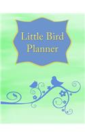 Little Bird Planner: 136 Notebook a Week to View and Lined Page Softcover Planner, College Ruled Composition Notebook (8.5x11, 136 Pages), Green(19 Mirage)