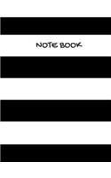 Notebook: Black and White Notebook / Minimalist Journal with 240 Unlined Pages