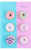 Pink #4 Journal: Pink Donuts with Sprinkles - 6 X 9 - Notebook, Diary, Doodle, Write, Notes, Sketch Pad, Notebook, Blank Book