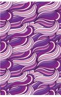 Journal Notebook Abstract Waves Purples