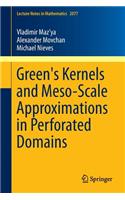 Green's Kernels and Meso-Scale Approximations in Perforated Domains