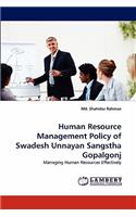 Human Resource Management Policy of Swadesh Unnayan Sangstha Gopalgonj