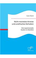 Nicht-monetäre Anreize und unethisches Verhalten: Drei experimentelle Studien im Überblick(German)