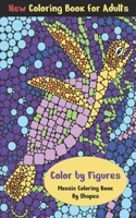 Color by Figures: Coloring Book for Adults. Mosaic Coloring Book by Shapes.