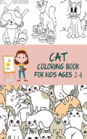 Cat Coloring Books For Kids Ages 2-4: Simple And Fun Designs, Activity Book For Boys, Girls And Toddlers, 8.5" x 11"