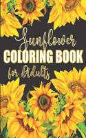 Sunflower Coloring Book for Adults