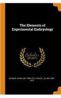 The Elements of Experimental Embryology