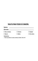Tarjeta Pedido de Oracion (Prayer Request Card) (Package of 100)