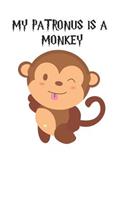 My Patronus Is A Monkey: Cute Monkey Lovers Journal / Notebook / Diary / Birthday Gift (6x9 - 110 Blank Lined Pages)