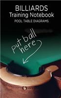 Billiards Training Notebook Pool Table Diagrams
