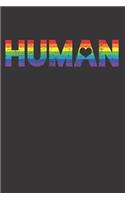 LGBT Rainbow Flag Human Notebook Journal