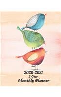 2020-2021 2-Year Monthly Planner Birds
